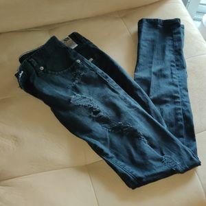 Armani Exchange black destroyed jeans sz 2